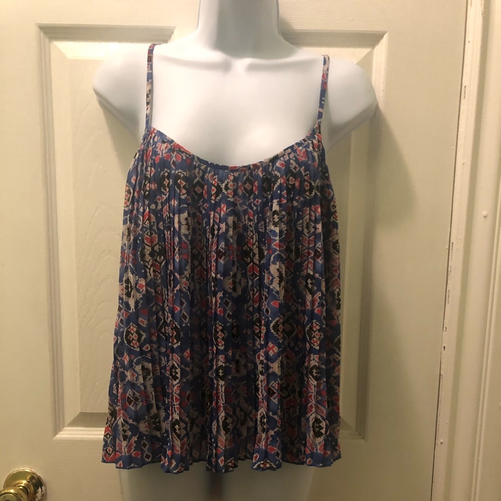 Hollister women blouse blue print